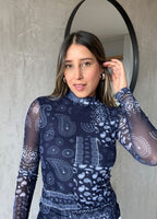 Camibuzo Mesh Pasley Azul Oscuro Alia