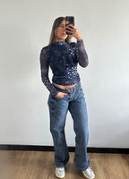 Camibuzo Mesh Pasley Azul Oscuro Alia