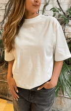 Camiseta Clásica Oversized de 100% Algodón PIMA Blanca