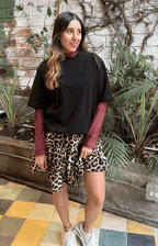 Camiseta Clásica Oversized de 100% Algodón PIMA Negra