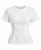 Camiseta Alia Entallada Blanca Para Mujer
