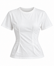 Camiseta Alia Entallada Blanca Para Mujer