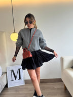 Falda corta tela ligera bolero negra Boho