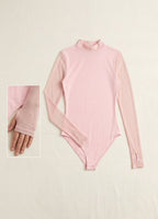 Body Mesh Rosa Pastel Mallatex con Forro Delantero y Espalda Transparente Nara