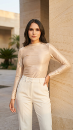 Camibuzo en lycra efecto seda Nude Aura
