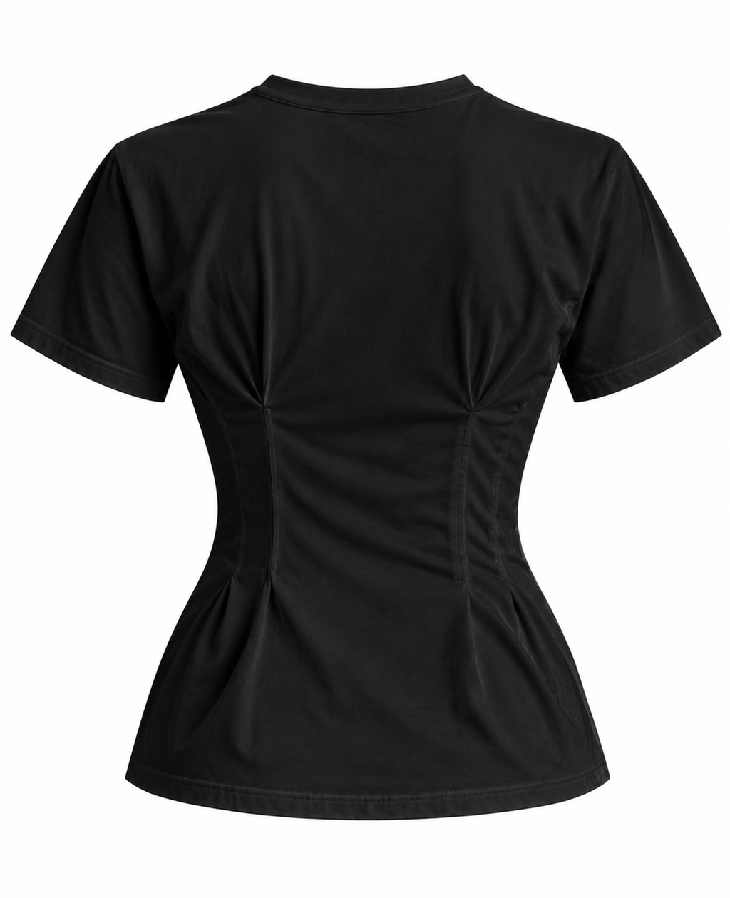Camiseta entallada negra Alia para mujer, vista trasera