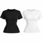 Camisetas entalladas Alia para mujer en blanco y negro