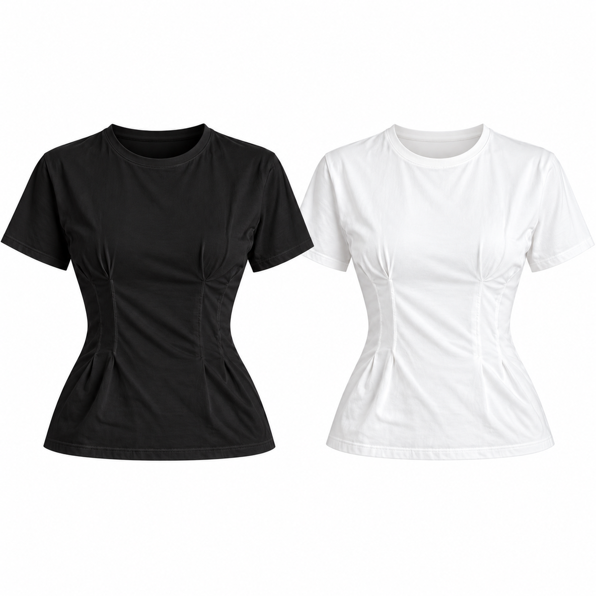Camisetas entalladas Alia para mujer en blanco y negro