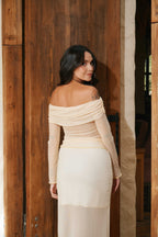 Set falda larga y top bandeja Amarillo Mantequilla Renacer