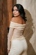 Set falda larga y top bandeja Amarillo Mantequilla Renacer