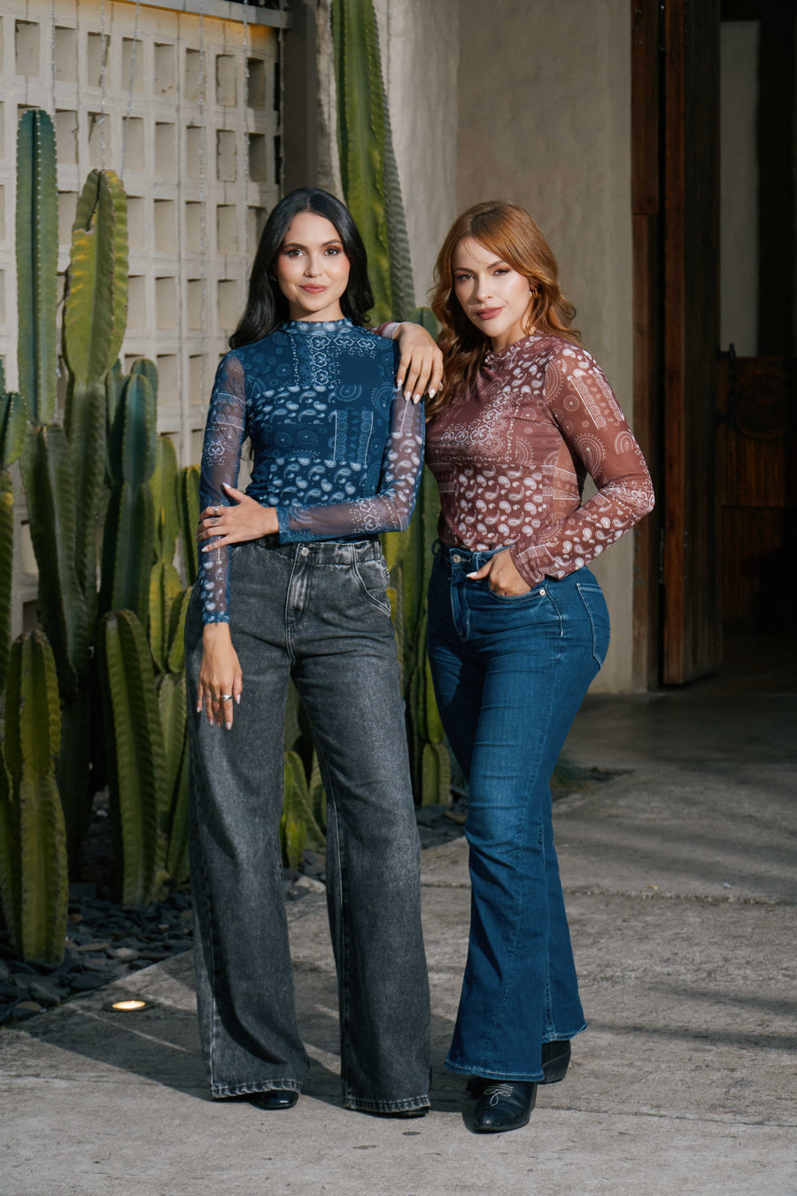 Camibuzos mesh paisley
